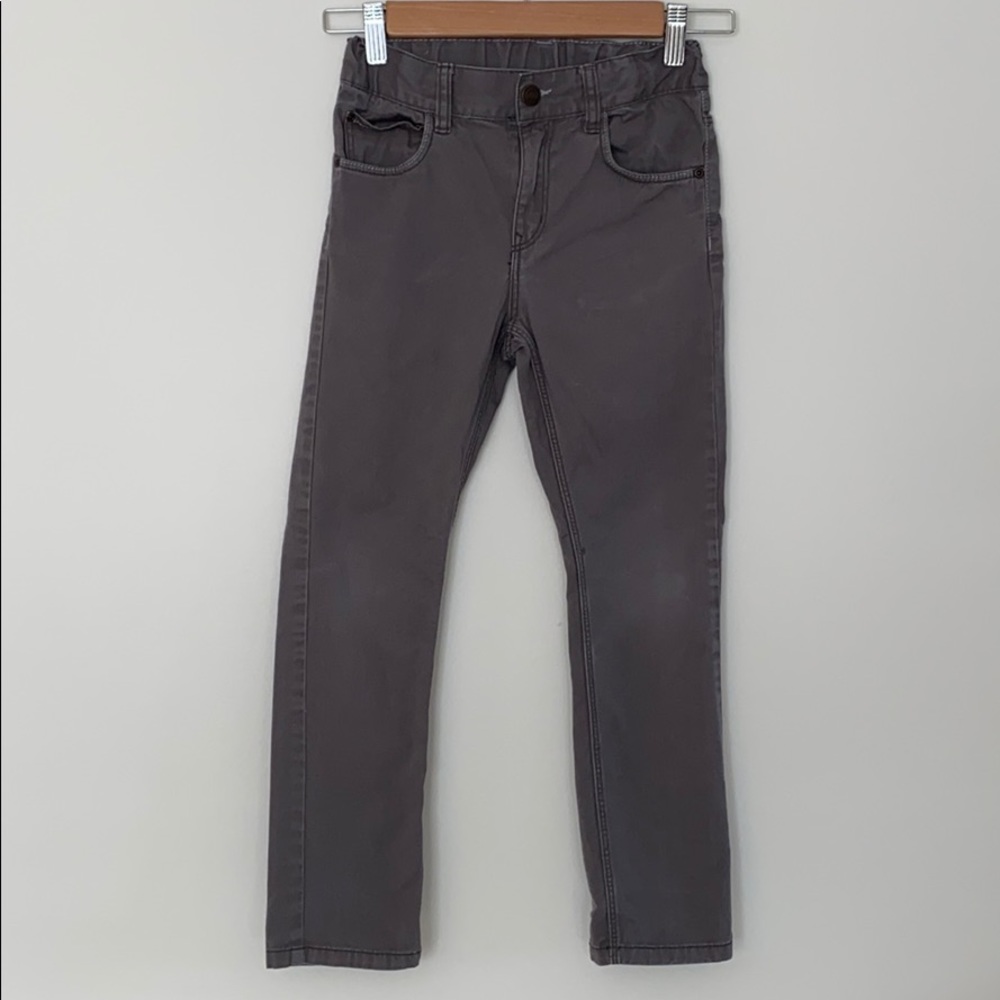 Boys H&M Grey Cotton Pants W/ Adjustable Waist